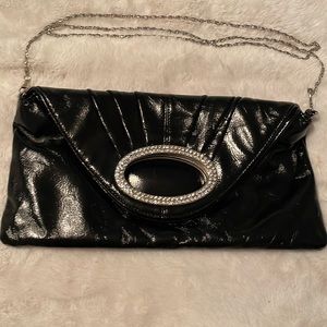 Lula vegan clutch bag with crystals and chain